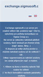 Mobile Screenshot of exchange.sigmasoft.cz